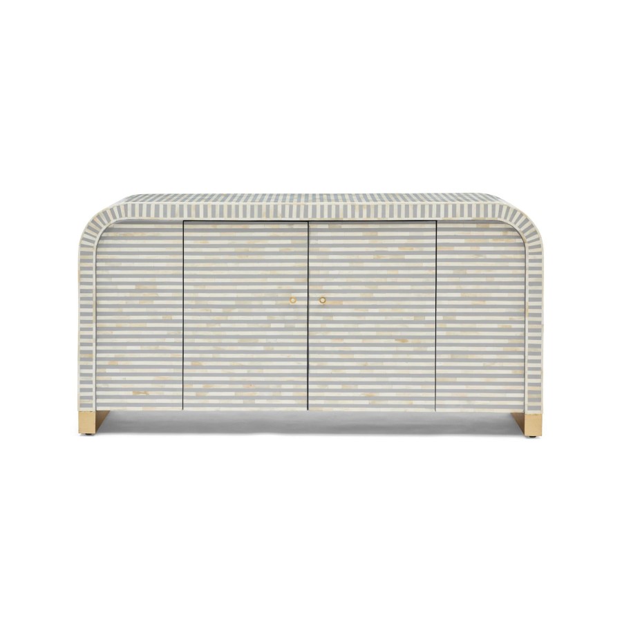 Furniture Horgans Consoles & Cabinets | Hugo Bone Inlay Sideboard Grey
