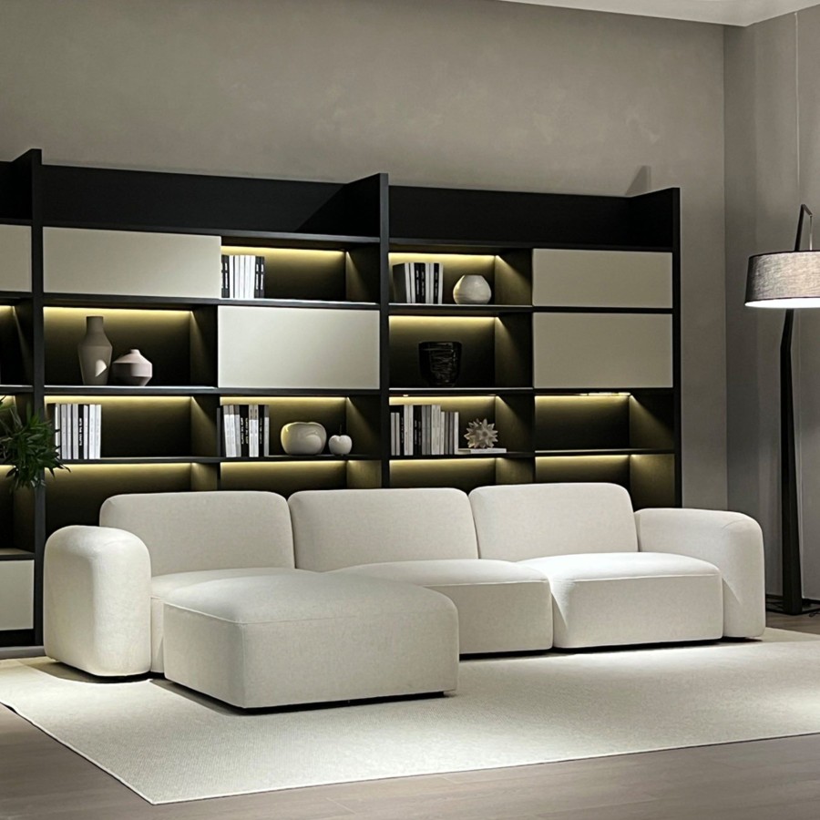 Furniture Horgans Sofas | Pascal Modular Sofa Ivory 3 Seat Left Chaise