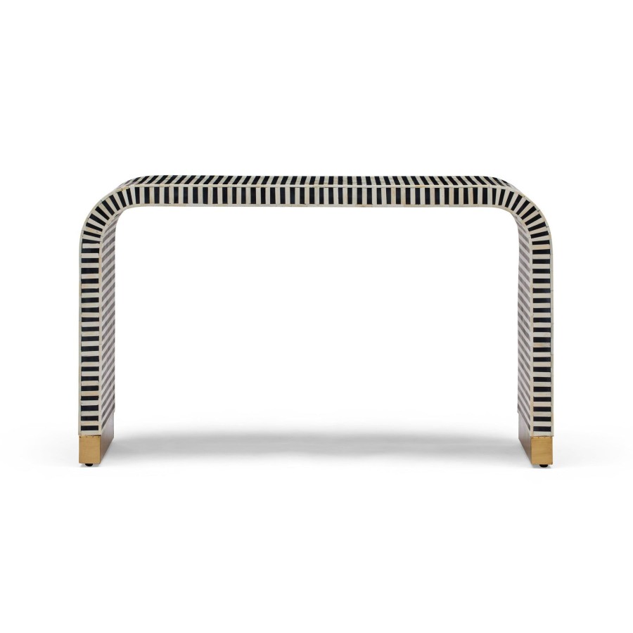 Furniture Horgans Consoles & Cabinets | Lennox Bone Inlay Console Black